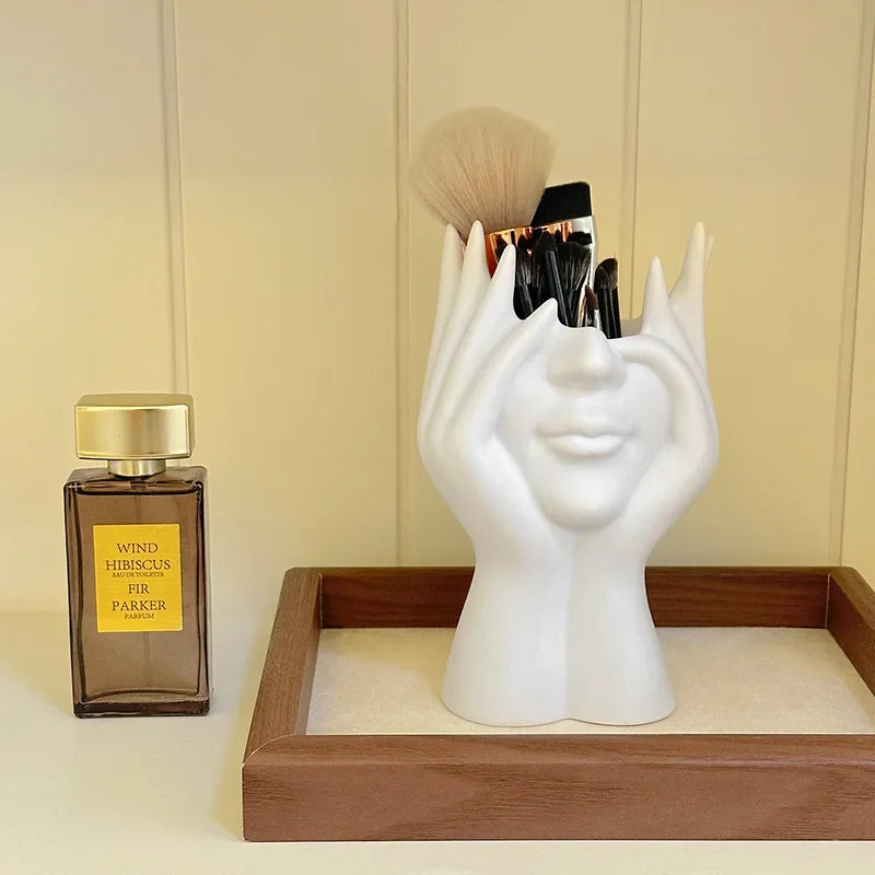1PC Vinyl Figure Storage Holders Creative Human Body Art Styling Office Organizers Multifunctional Makeup Brush Holder - Image 12