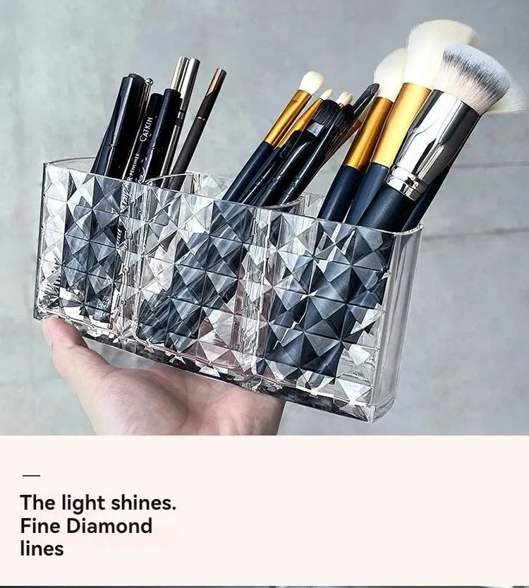 1Pcs/2Pcs Diamond Patterned Mirror Cabinet Storage Box, Bathroom, Bathroom, Cosmetics, Lipstick Storage Rack - Image 14