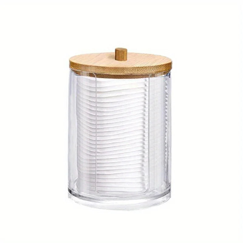 1/2 Pcs Makeup Organizer Round Clear Acrylic Makeup Organizer Makeup Cotton Pad Swab Holder Cotton Pad Organizer Box Makeup Pads - Image 11