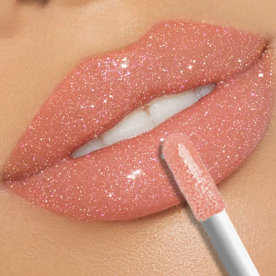 9 Colors Moisturizing Diamond Shimmer Glitter Lip Gloss Makeup Sparkling Glitter Liquid Lipstick Pearl Lip Gloss Sexy Lip - Image 7