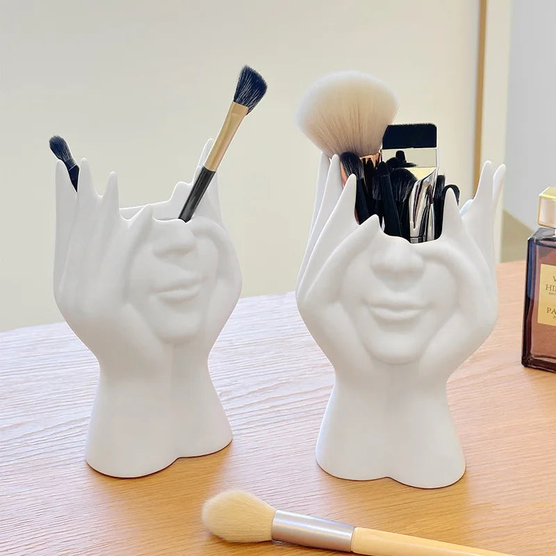 1PC Vinyl Figure Storage Holders Creative Human Body Art Styling Office Organizers Multifunctional Makeup Brush Holder - Image 7