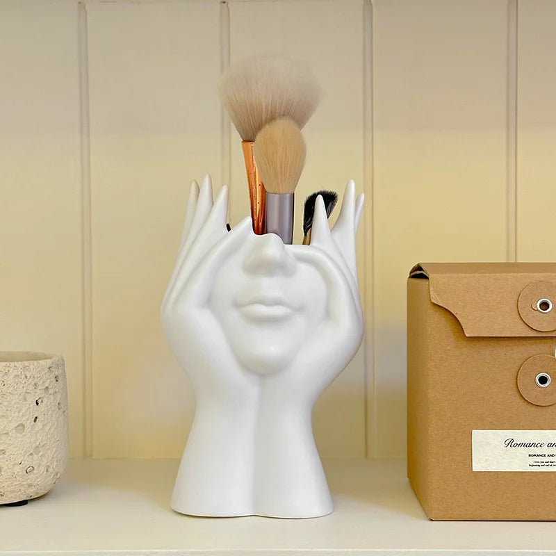 1PC Vinyl Figure Storage Holders Creative Human Body Art Styling Office Organizers Multifunctional Makeup Brush Holder - Image 11