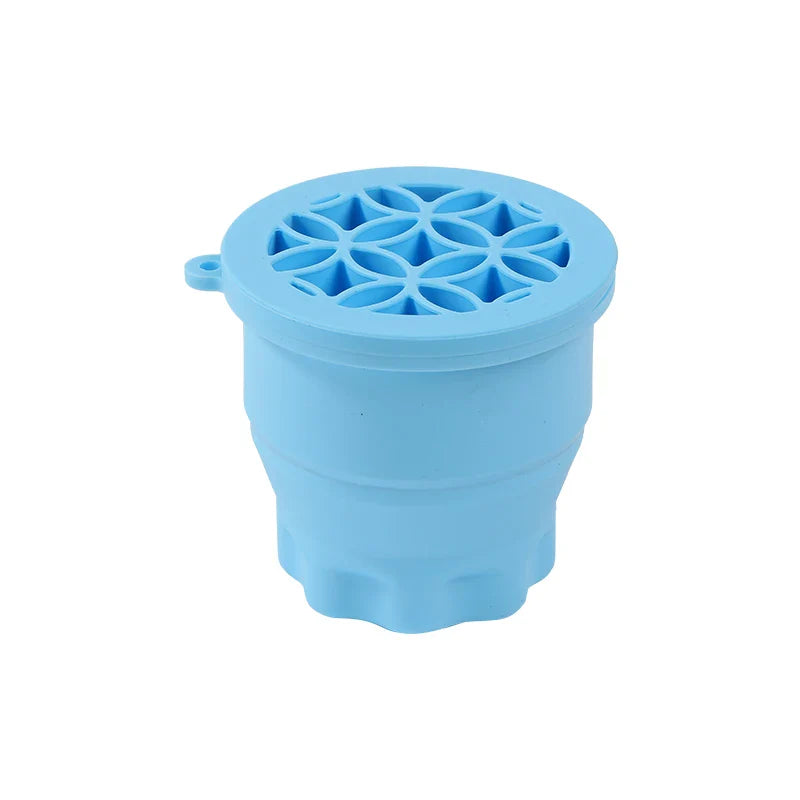 Multifunction Silicone Folding Makeup Brush Cleaning Cup Cleaning and drying 2-in-1 storage cup Beauty Cosmetic Brush Scrub Cup - Image 21