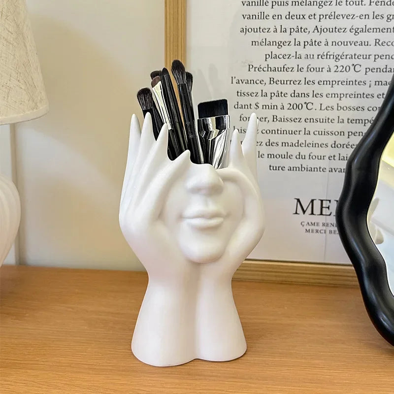 1PC Vinyl Figure Storage Holders Creative Human Body Art Styling Office Organizers Multifunctional Makeup Brush Holder - Image 14