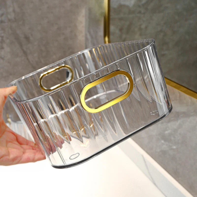 Rectangular Desktop Cosmetic Storage Drawer Stackable Storage Box Acrylic Rack Sundries Snack Makeup Storage Basket Organizer - Image 4