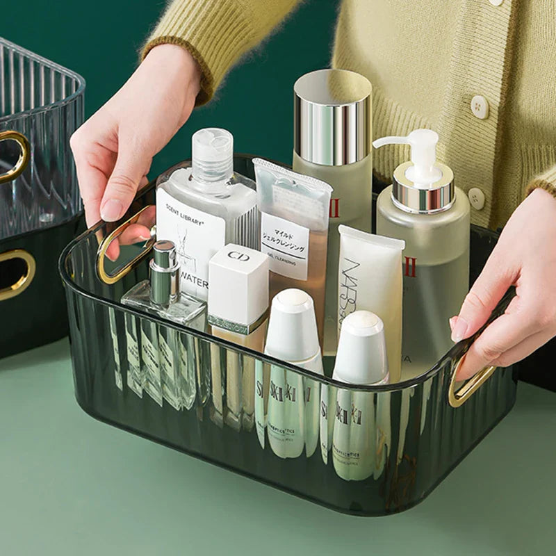 Rectangular Desktop Cosmetic Storage Drawer Stackable Storage Box Acrylic Rack Sundries Snack Makeup Storage Basket Organizer - Image 3