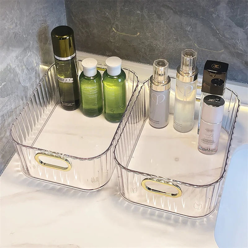 Rectangular Desktop Cosmetic Storage Drawer Stackable Storage Box Acrylic Rack Sundries Snack Makeup Storage Basket Organizer - Image 8