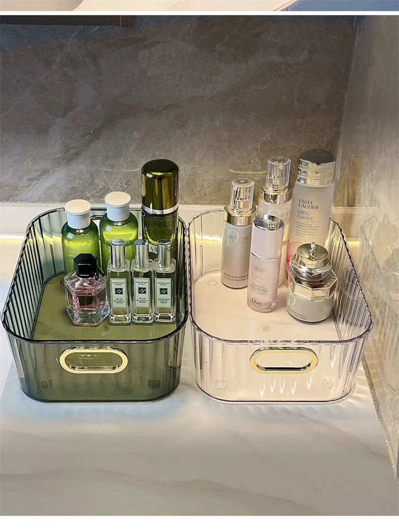 Rectangular Desktop Cosmetic Storage Drawer Stackable Storage Box Acrylic Rack Sundries Snack Makeup Storage Basket Organizer - Image 13