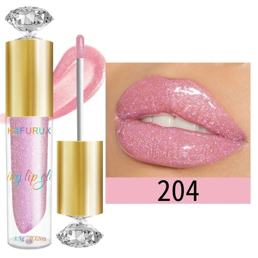 9 Colors Moisturizing Diamond Shimmer Glitter Lip Gloss Makeup Sparkling Glitter Liquid Lipstick Pearl Lip Gloss Sexy Lip - Image 13