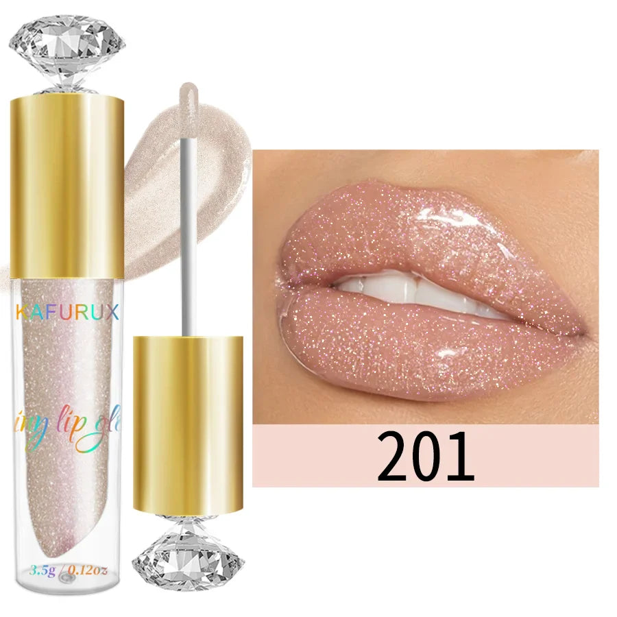9 Colors Moisturizing Diamond Shimmer Glitter Lip Gloss Makeup Sparkling Glitter Liquid Lipstick Pearl Lip Gloss Sexy Lip - Image 10