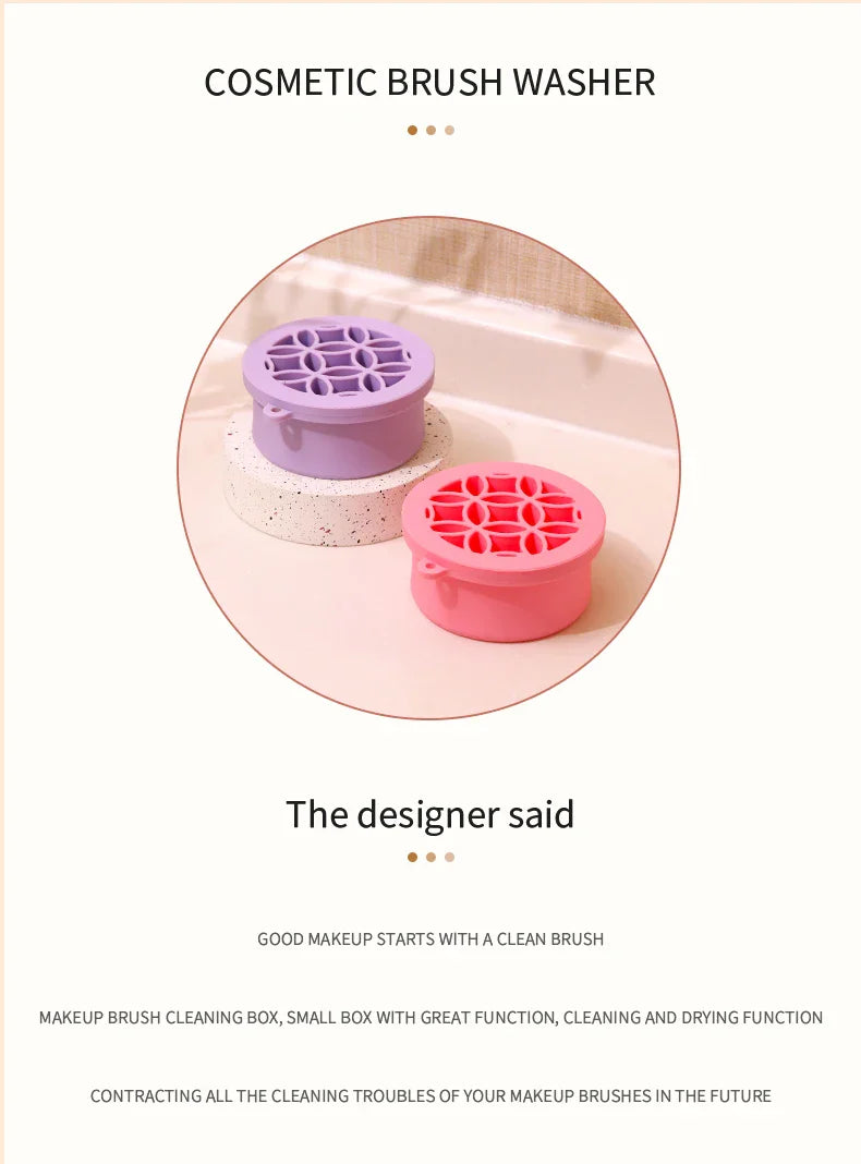 Multifunction Silicone Folding Makeup Brush Cleaning Cup Cleaning and drying 2-in-1 storage cup Beauty Cosmetic Brush Scrub Cup - Image 8