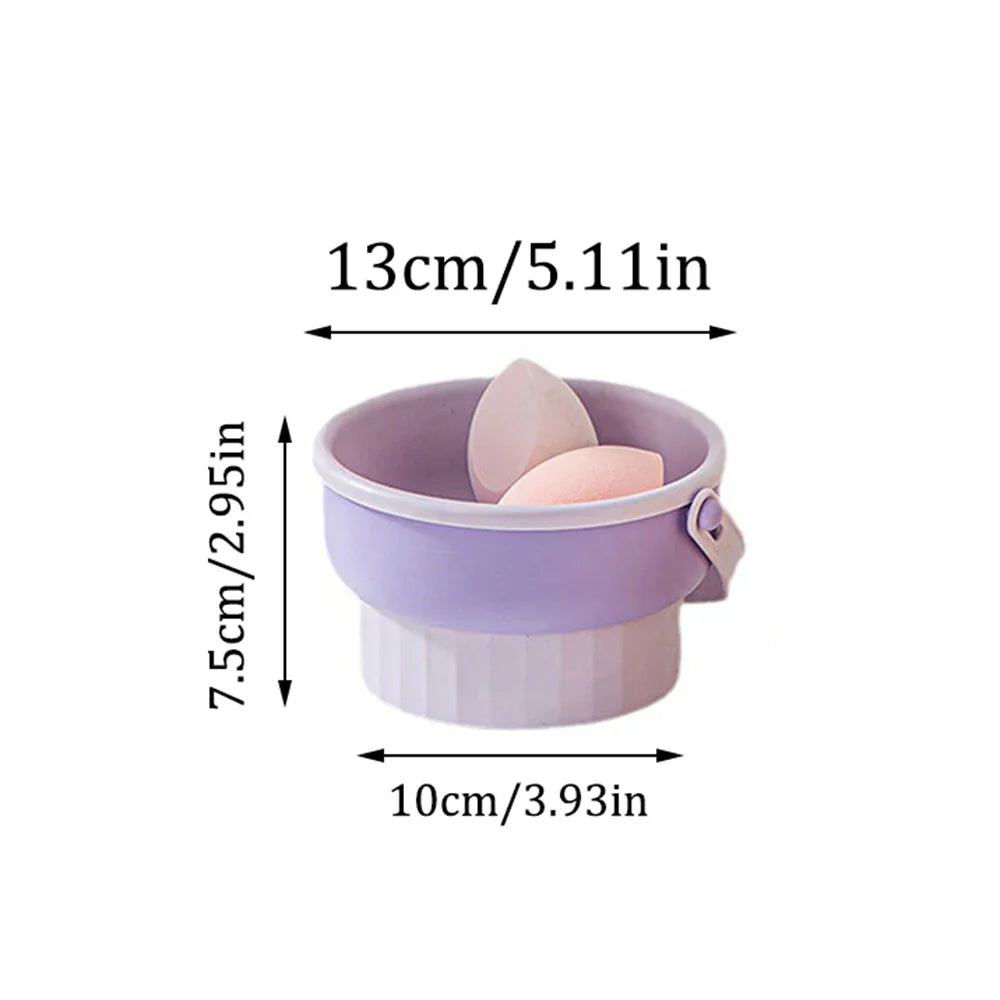 Makeup Brush Cleaning Bowl Beauty Egg Cleaning Tool Storage Set Brush Powder Puff Dry Cleaning Silicone Drying Shelf - Image 5