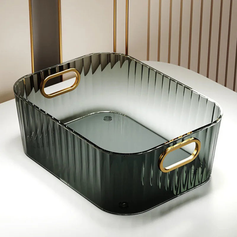 Rectangular Desktop Cosmetic Storage Drawer Stackable Storage Box Acrylic Rack Sundries Snack Makeup Storage Basket Organizer - Image 16