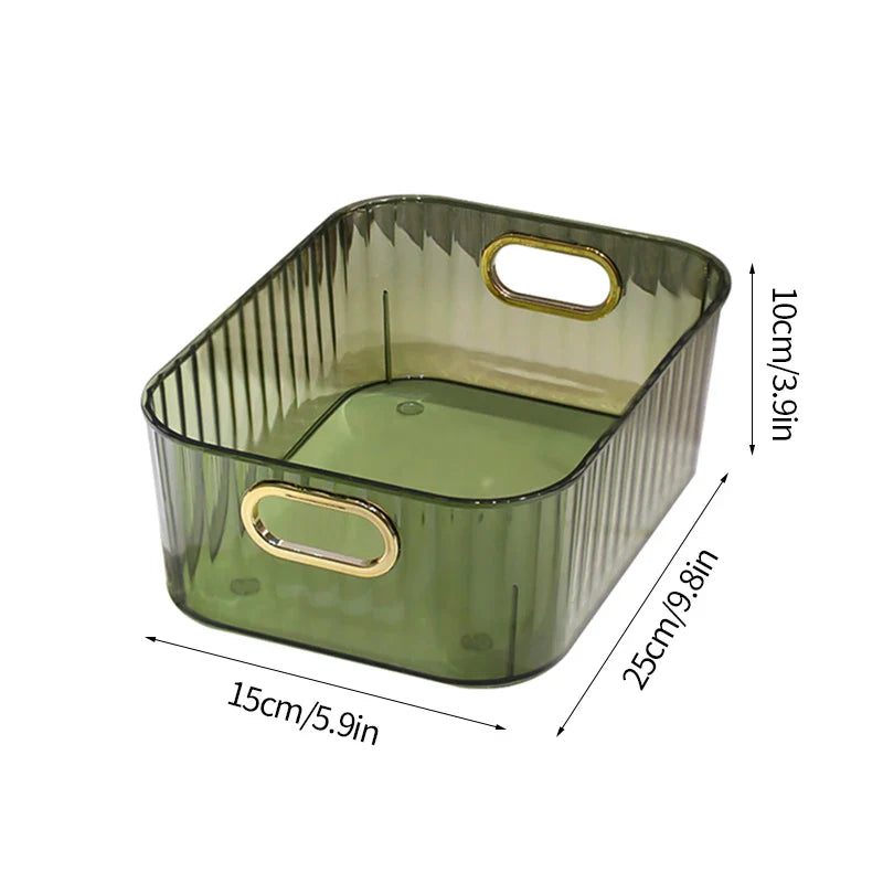 Rectangular Desktop Cosmetic Storage Drawer Stackable Storage Box Acrylic Rack Sundries Snack Makeup Storage Basket Organizer - Image 6