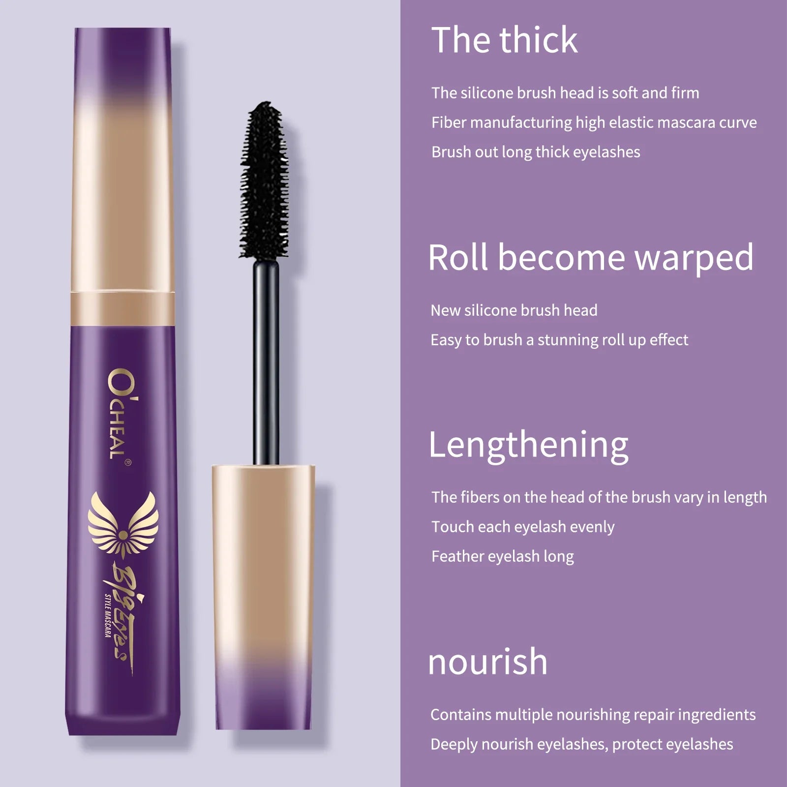 O‘cheal Mascara Black Lash Eyelash Brush 3D Silk Thick Curling Lengthening Eyes Lashes Beauty Makeup Cosmetics Extension Mascara - Image 38