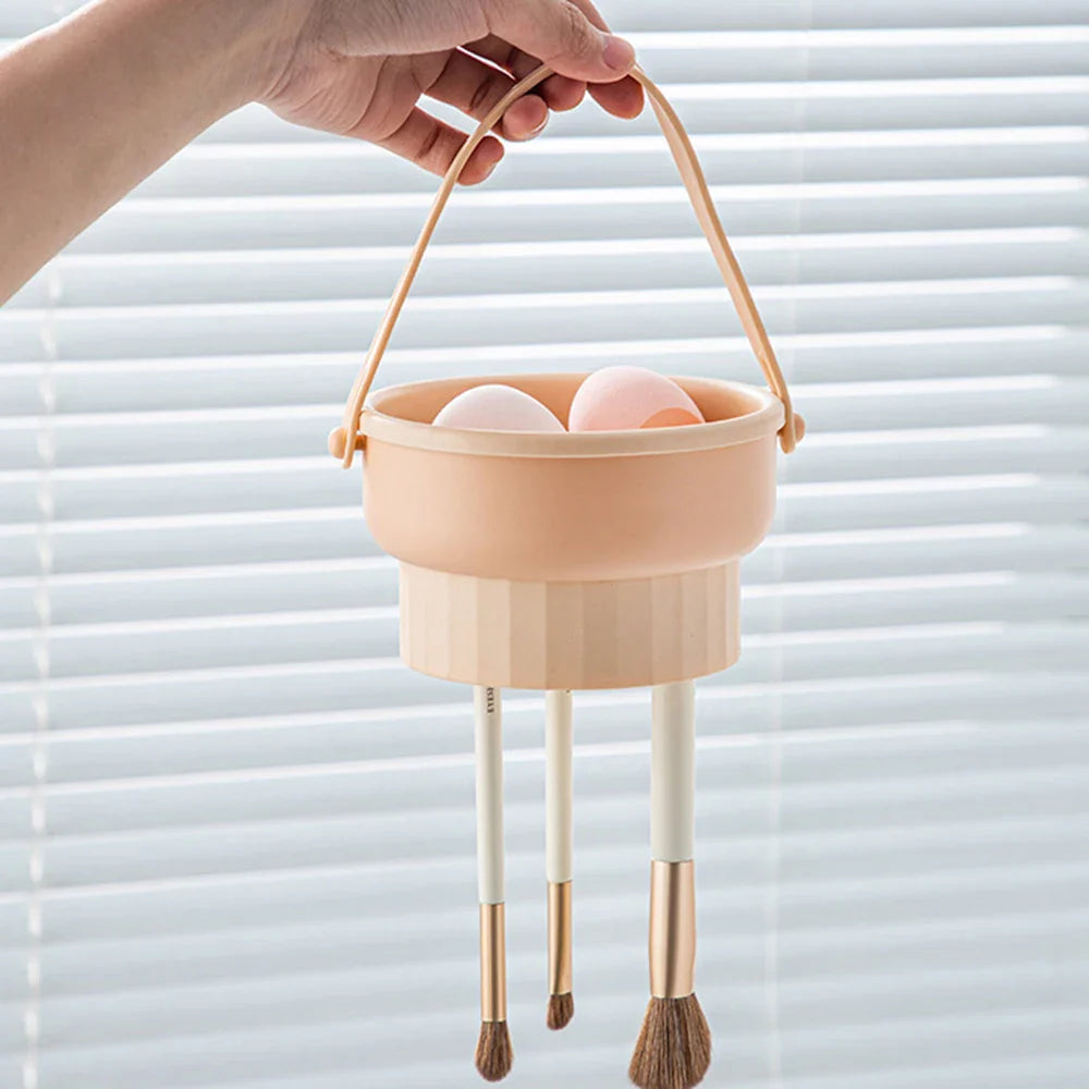 Makeup Brush Cleaning Bowl Beauty Egg Cleaning Tool Storage Set Brush Powder Puff Dry Cleaning Silicone Drying Shelf - Image 18