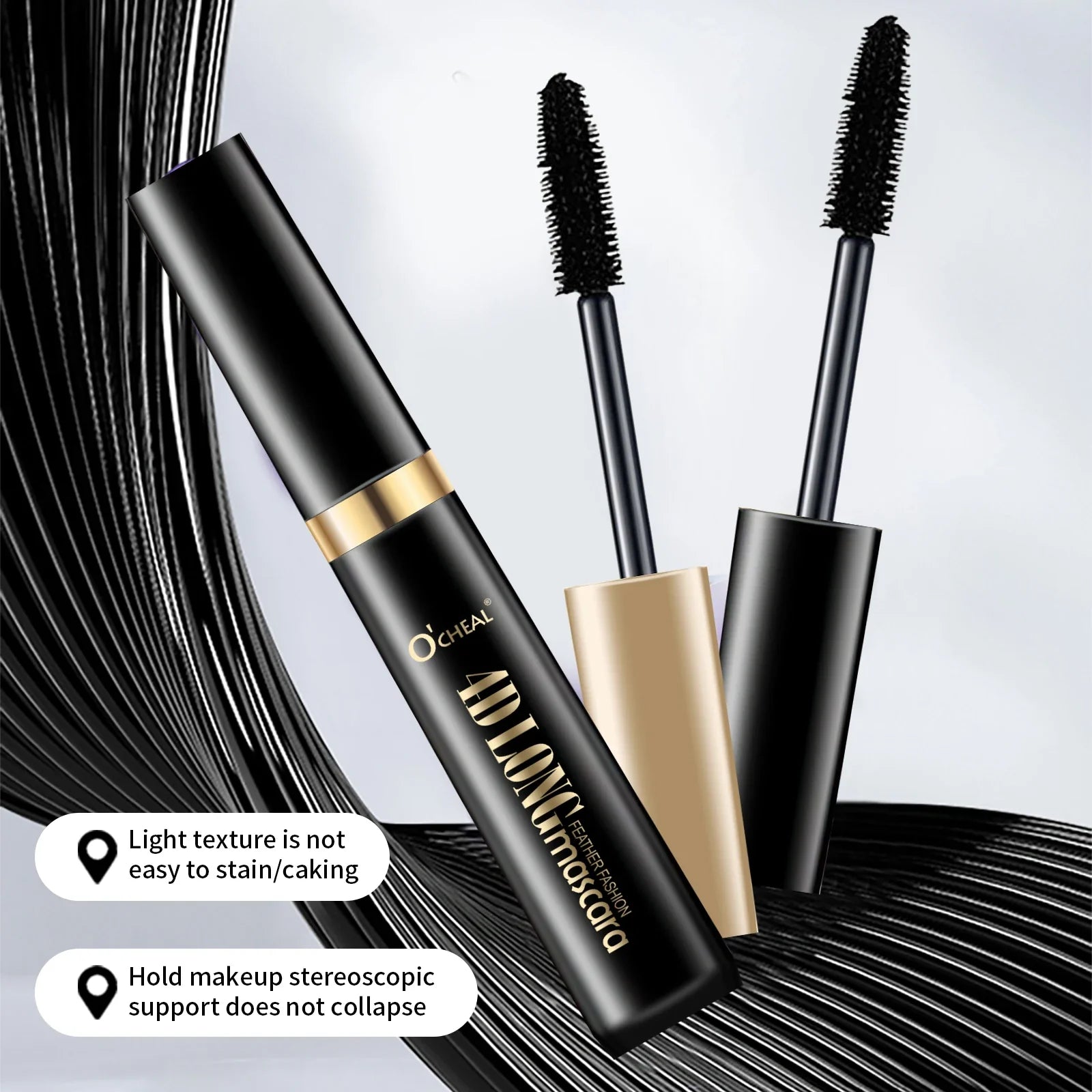 O‘cheal Mascara Black Lash Eyelash Brush 3D Silk Thick Curling Lengthening Eyes Lashes Beauty Makeup Cosmetics Extension Mascara - Image 39