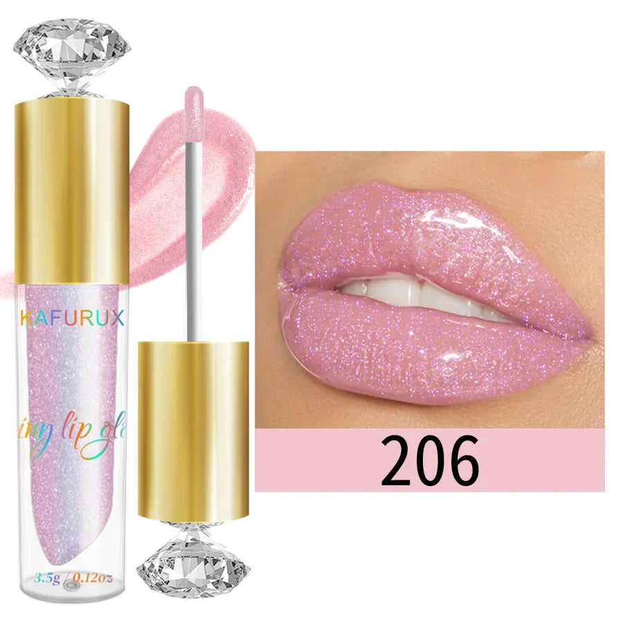 9 Colors Moisturizing Diamond Shimmer Glitter Lip Gloss Makeup Sparkling Glitter Liquid Lipstick Pearl Lip Gloss Sexy Lip - Image 11