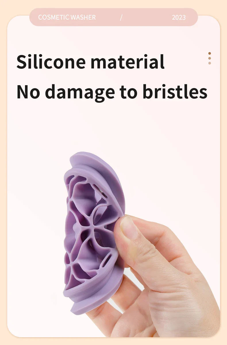 Multifunction Silicone Folding Makeup Brush Cleaning Cup Cleaning and drying 2-in-1 storage cup Beauty Cosmetic Brush Scrub Cup - Image 11