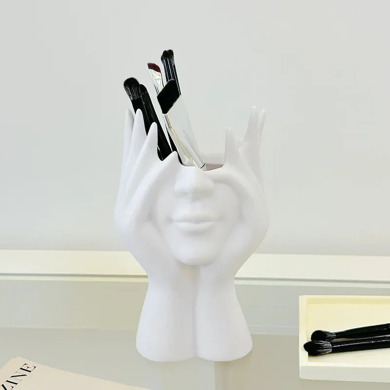 1PC Vinyl Figure Storage Holders Creative Human Body Art Styling Office Organizers Multifunctional Makeup Brush Holder - Image 9