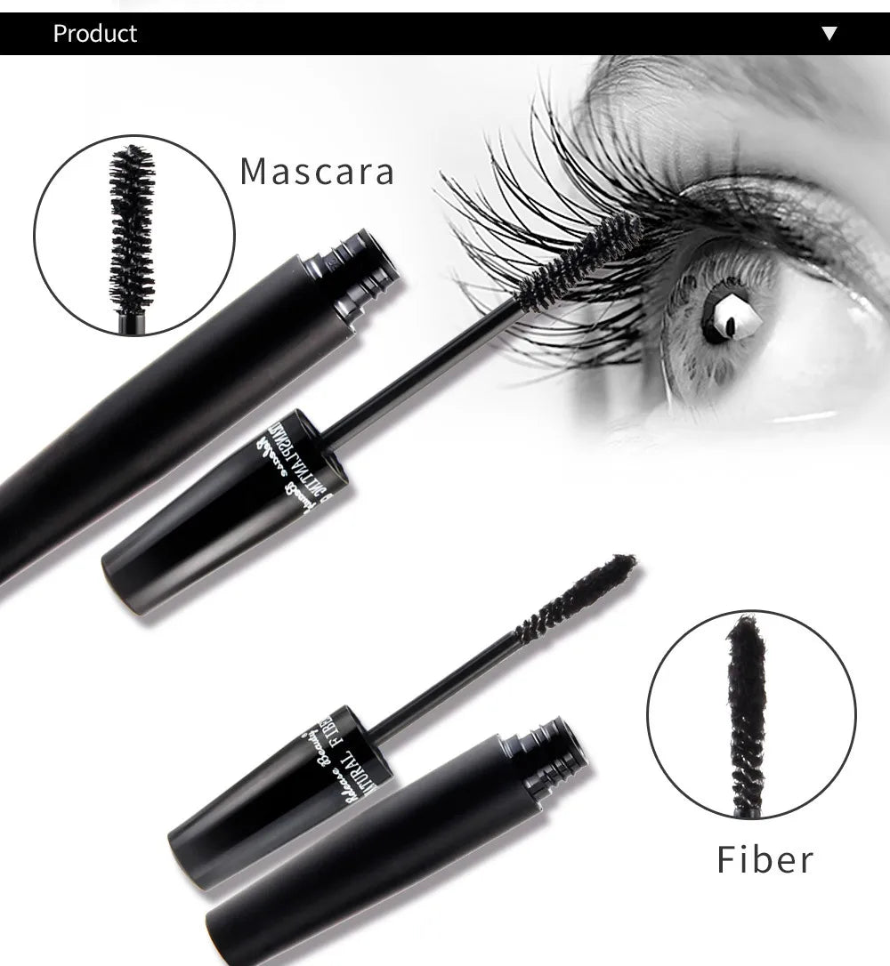 3D Lash Volumizing Mascara 2-Piece Set, Lengthening & Curling Effect, Waterproof Smudge-Proof for Dramatic Long Lashes, Black - Image 9