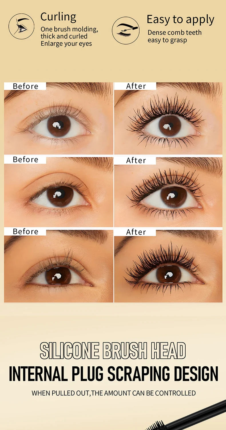 O‘cheal Mascara Black Lash Eyelash Brush 3D Silk Thick Curling Lengthening Eyes Lashes Beauty Makeup Cosmetics Extension Mascara - Image 11