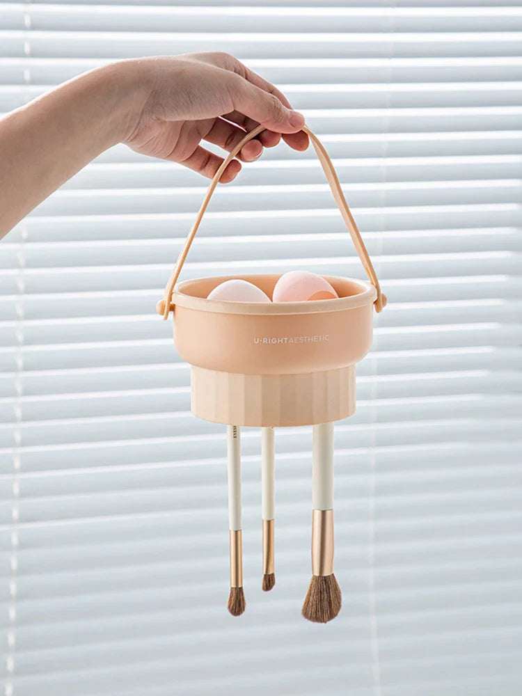 Makeup Brush Cleaning Bowl Beauty Egg Cleaning Tool Storage Set Brush Powder Puff Dry Cleaning Silicone Drying Shelf - Image 10