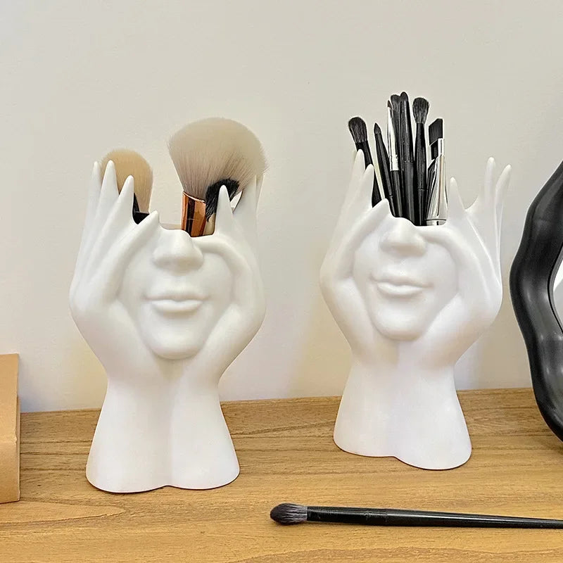 1PC Vinyl Figure Storage Holders Creative Human Body Art Styling Office Organizers Multifunctional Makeup Brush Holder - Image 10
