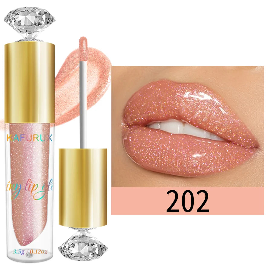 9 Colors Moisturizing Diamond Shimmer Glitter Lip Gloss Makeup Sparkling Glitter Liquid Lipstick Pearl Lip Gloss Sexy Lip - Image 15