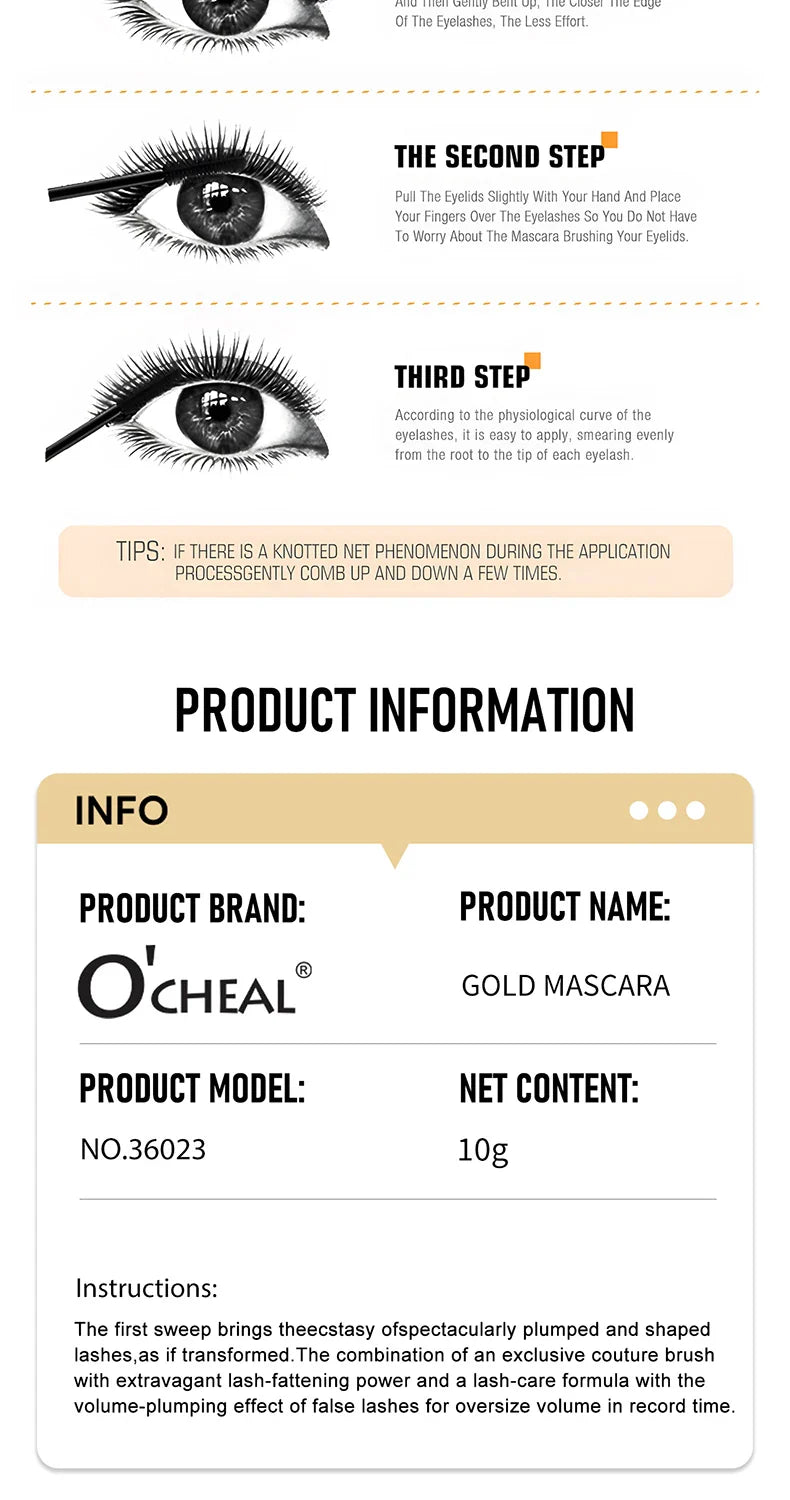 O‘cheal Mascara Black Lash Eyelash Brush 3D Silk Thick Curling Lengthening Eyes Lashes Beauty Makeup Cosmetics Extension Mascara - Image 14