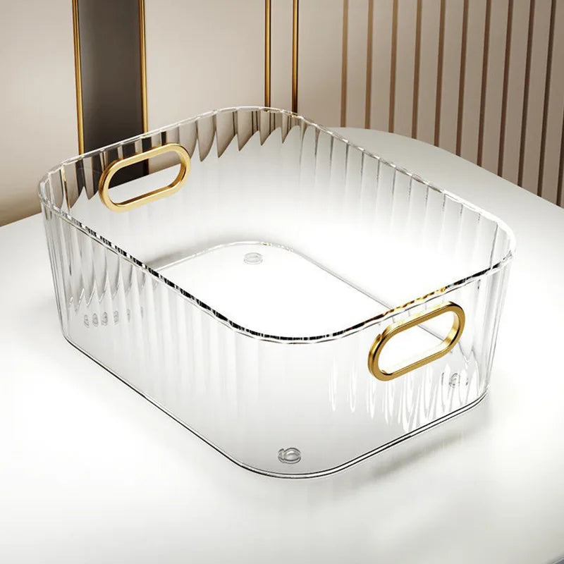 Rectangular Desktop Cosmetic Storage Drawer Stackable Storage Box Acrylic Rack Sundries Snack Makeup Storage Basket Organizer - Image 17