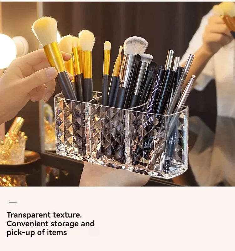 1Pcs/2Pcs Diamond Patterned Mirror Cabinet Storage Box, Bathroom, Bathroom, Cosmetics, Lipstick Storage Rack - Image 10