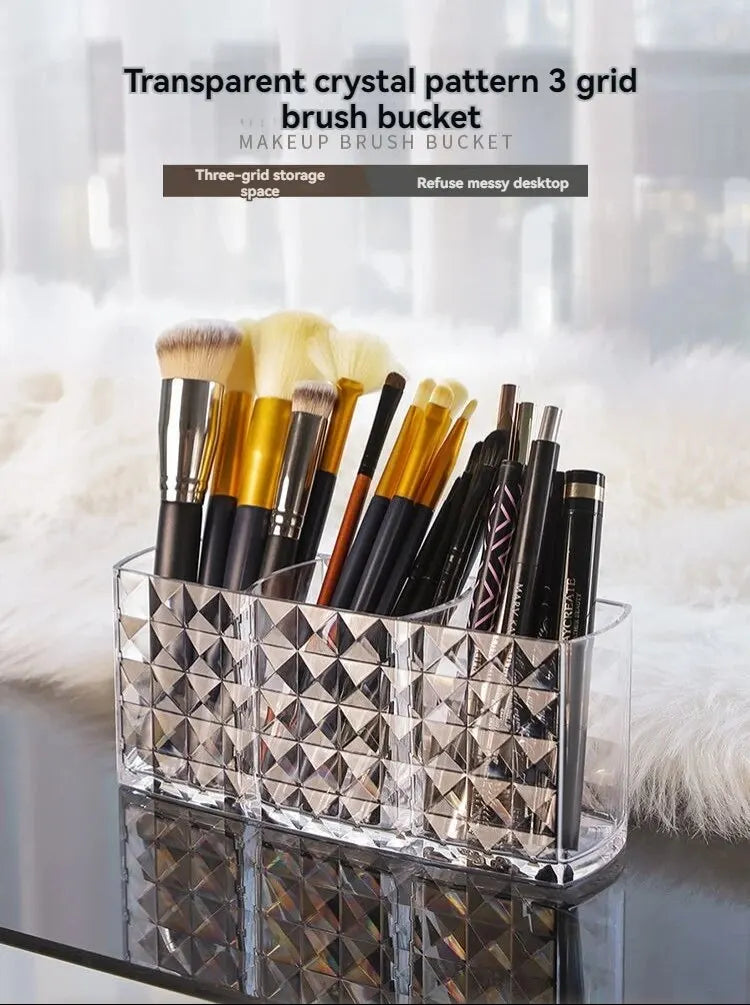 1Pcs/2Pcs Diamond Patterned Mirror Cabinet Storage Box, Bathroom, Bathroom, Cosmetics, Lipstick Storage Rack - Image 7