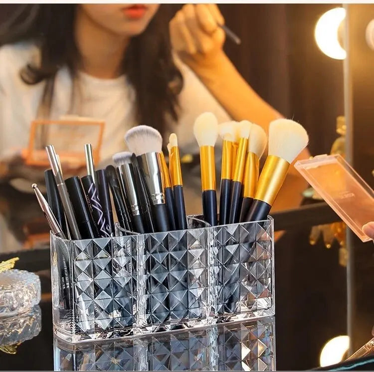 1Pcs/2Pcs Diamond Patterned Mirror Cabinet Storage Box, Bathroom, Bathroom, Cosmetics, Lipstick Storage Rack - Image 11