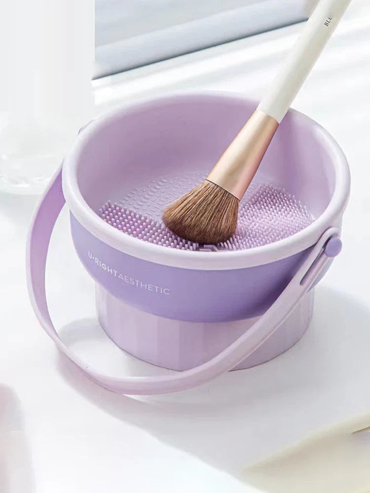 Makeup Brush Cleaning Bowl Beauty Egg Cleaning Tool Storage Set Brush Powder Puff Dry Cleaning Silicone Drying Shelf - Image 14
