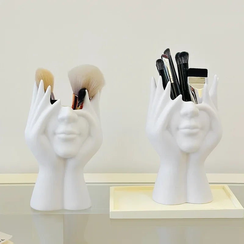 1PC Vinyl Figure Storage Holders Creative Human Body Art Styling Office Organizers Multifunctional Makeup Brush Holder - Image 8
