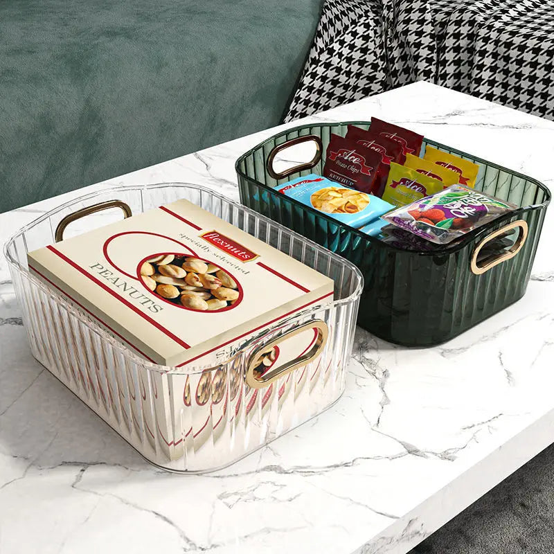 Rectangular Desktop Cosmetic Storage Drawer Stackable Storage Box Acrylic Rack Sundries Snack Makeup Storage Basket Organizer - Image 2
